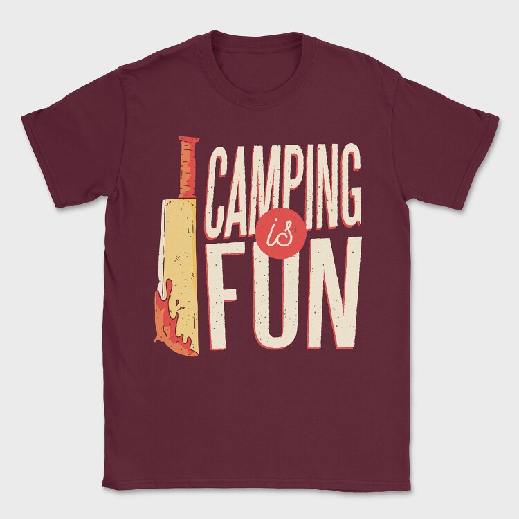 Camping Is Fun, Tricou Barbati (Unisex)