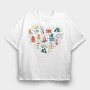 Camping Elements Heart, Tricou Oversize Barbati (Unisex)
