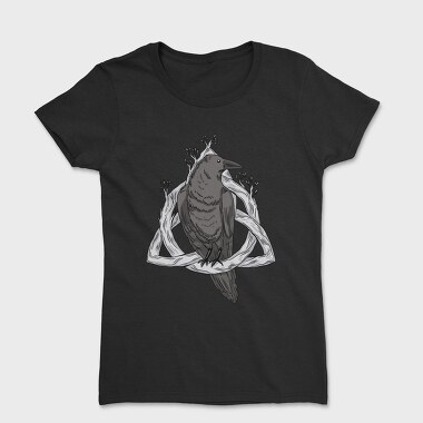 Raven On Nordic Symbol, Tricou Femei