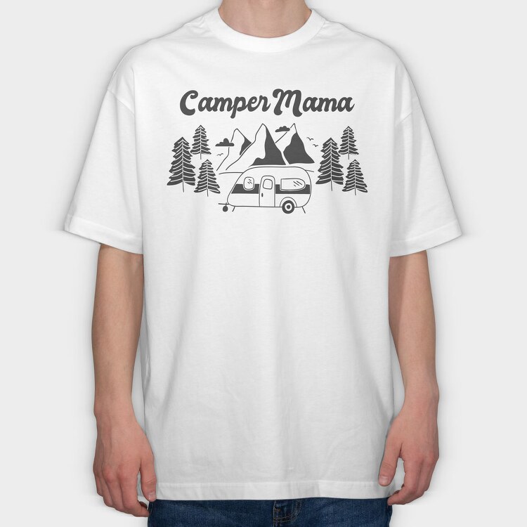 Camper Mama, Tricou Oversize Barbati (Unisex)
