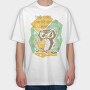 Reading Owl Retro, Tricou Oversize Barbati (Unisex)