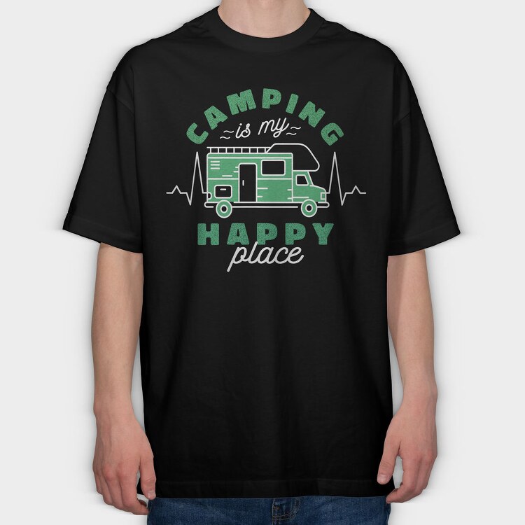 Camper Heartbeat, Tricou Oversize Barbati (Unisex)