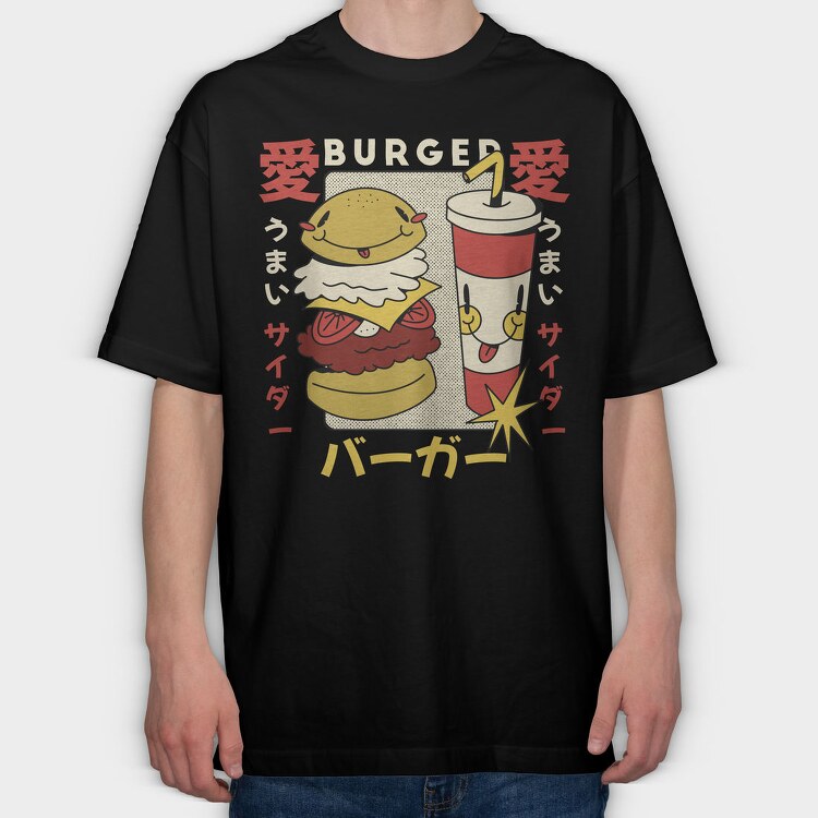 Burger Soda, Tricou Oversize Barbati (Unisex)
