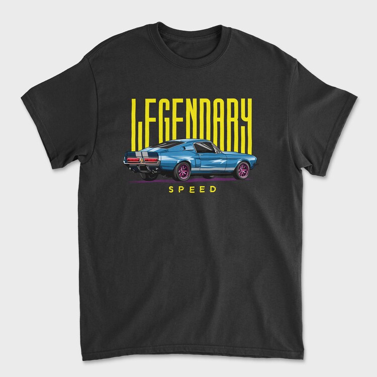 Legendary Speed Mustang, Tricou Barbati (Unisex)