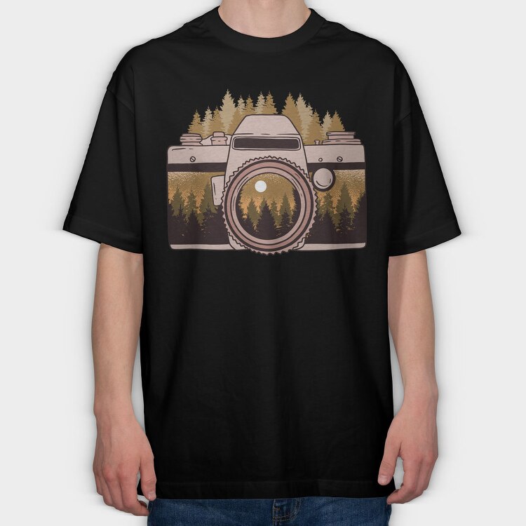 Camera Forest, Tricou Oversize Barbati (Unisex)