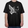 Butterfly Half Skull, Tricou Oversize Barbati (Unisex)