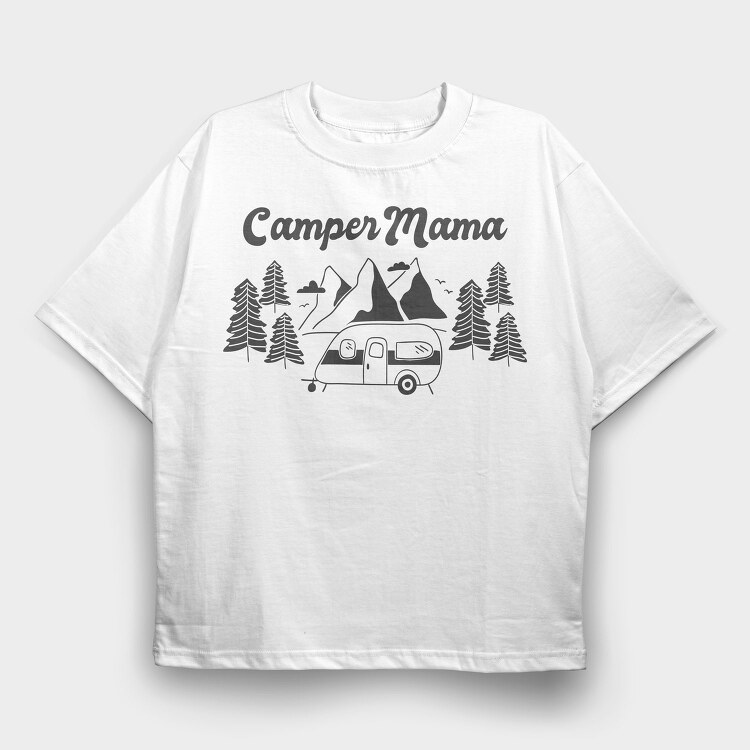 Camper Mama, Tricou Oversize Barbati (Unisex)