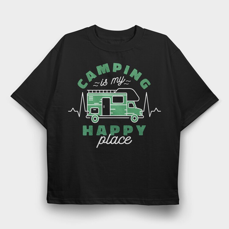 Camper Heartbeat, Tricou Oversize Barbati (Unisex)