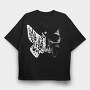 Butterfly Half Skull, Tricou Oversize Barbati (Unisex)