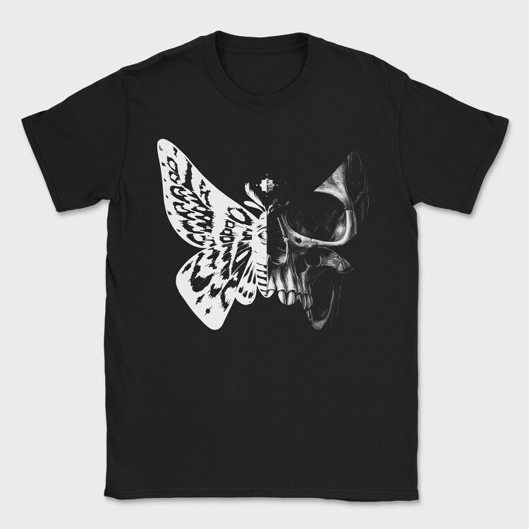 Butterfly Half Skull, Tricou Barbati (Unisex)