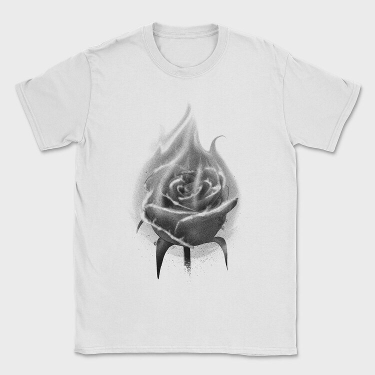 Burning Rose, Tricou Barbati (Unisex)
