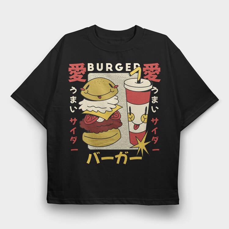 Burger Soda, Tricou Oversize Barbati (Unisex)