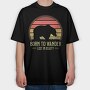 Born to Wander Lost in Beauty, Tricou Oversize Barbati (Unisex)
