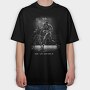 Boxing Monochrome Fighter, Tricou Oversize Barbati (Unisex)