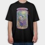 Cozy Skeleton Reading Books Jar Chill, Tricou Oversize Barbati (Unisex)