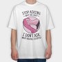 Crazy Flamingo Quote, Tricou Oversize Barbati (Unisex)
