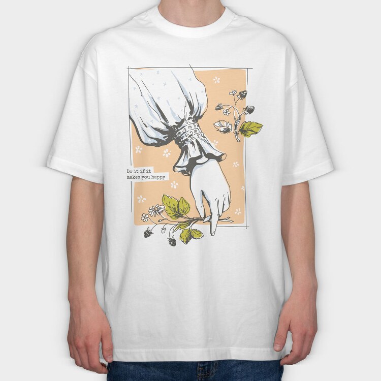 Cottagecore Lifestyle Nature Collection, Tricou Oversize Barbati (Unisex)