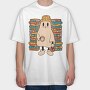 Books Cute Ghost, Tricou Oversize Barbati (Unisex)