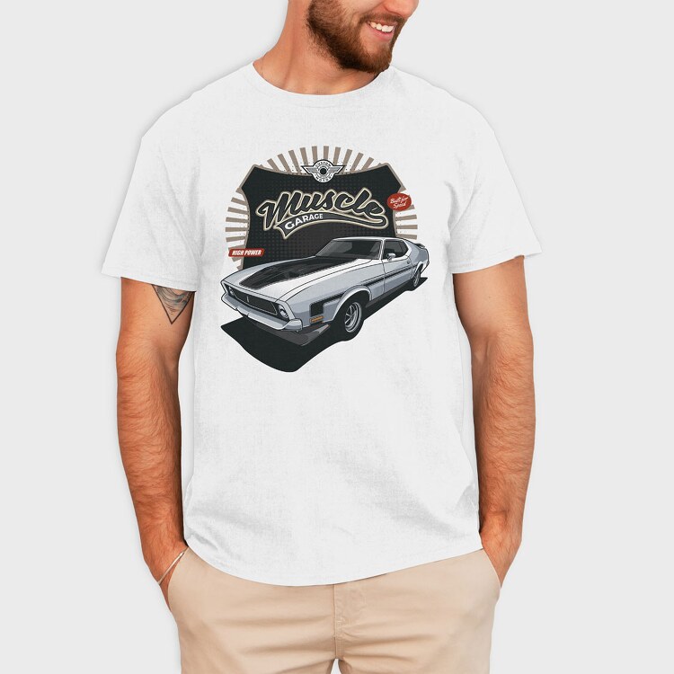 1972 Ford Mustang Mach 1 Fastback, Tricou Barbati (Unisex)