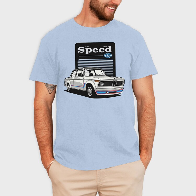 1974 bmw 2002 turbo, Tricou Barbati (Unisex)