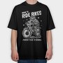 Born to Ride Bikes Forced to Go to School, Tricou Oversize Barbati (Unisex)