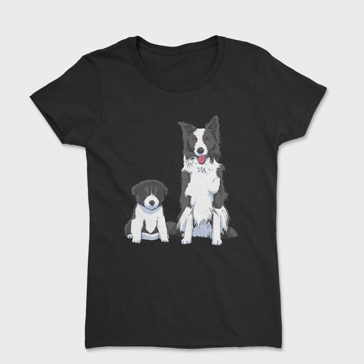 Border Collie Puppy Dog, Tricou Femei