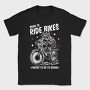 Born to Ride Bikes Forced to Go to School, Tricou Barbati (Unisex)