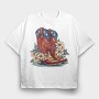 Boots Flowers, Tricou Oversize Barbati (Unisex)