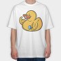 Bodybuilder Duck, Tricou Oversize Barbati (Unisex)