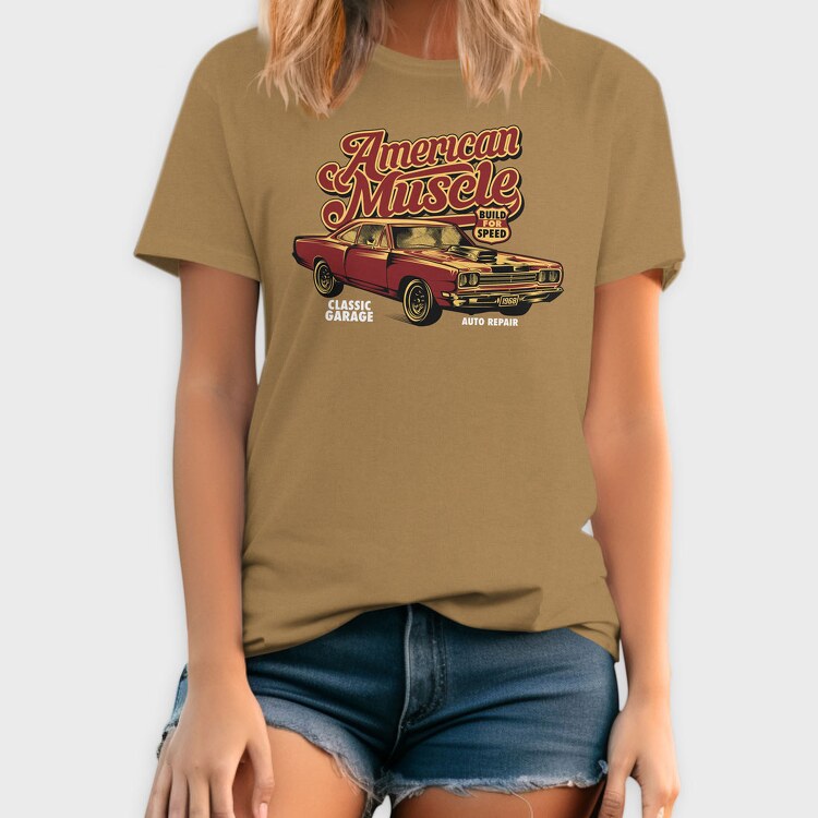 American Muscle Old Car, Tricou Barbati (Unisex)