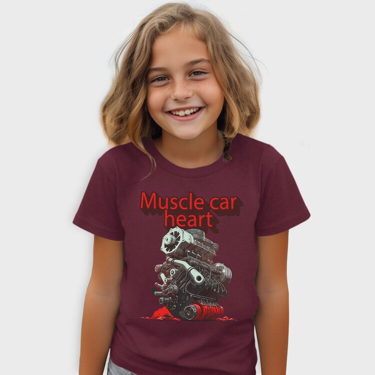 Muscle Car Heart Engine Anime, Tricou Copii