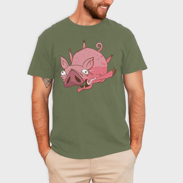 Flying Pig, Tricou Barbati (Unisex)