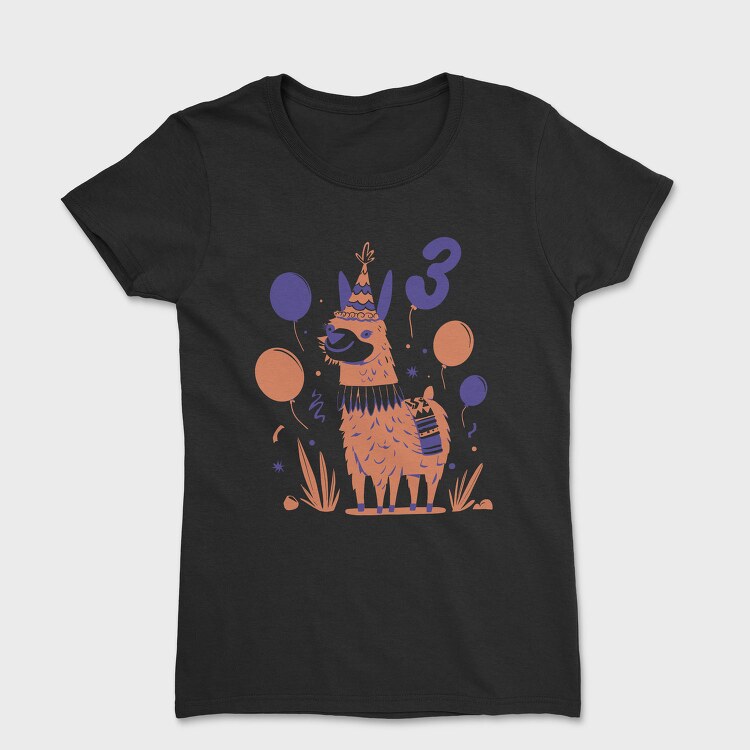 Birthday Llama, Tricou Femei