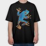 Blue Frog Realistic, Tricou Oversize Barbati (Unisex)