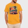Classic Car Convertible With Scenic, Tricou Barbati (Unisex)