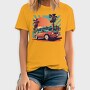 Classic Car Convertible With Scenic, Tricou Barbati (Unisex)
