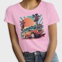 Classic Car Convertible With Scenic, Tricou Femei