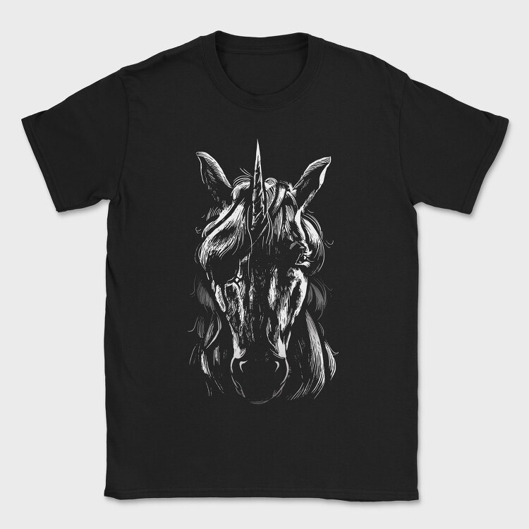 Blindfold Unicorn Portrait, Tricou Barbati (Unisex)