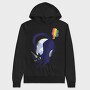 Black Cat Unicorn, Hanorac Oversize Barbati (Unisex)