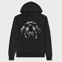 Black White Golden Retriever, Hanorac Oversize Barbati (Unisex)