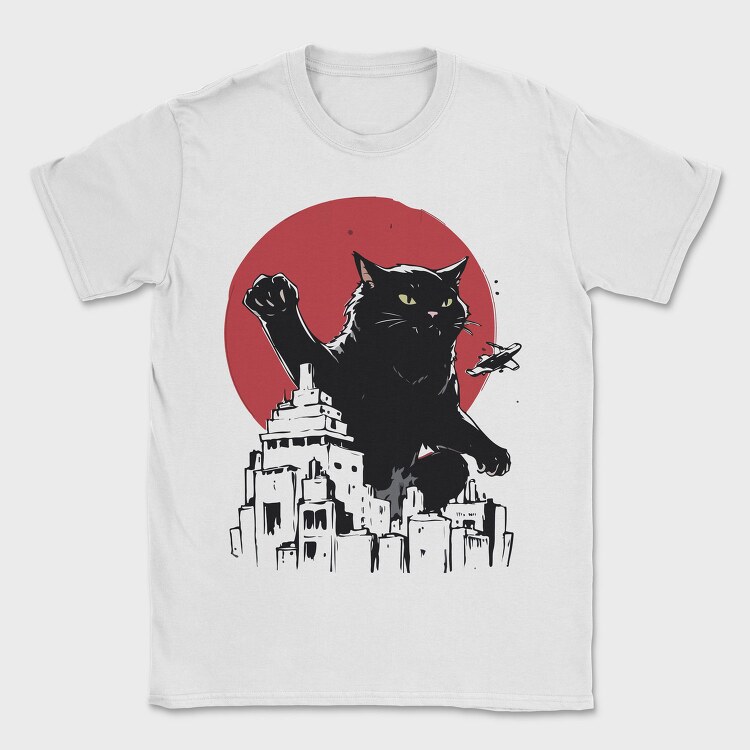 Black Catzilla, Tricou Barbati (Unisex)