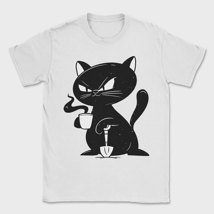 Black Cat Coffee, Tricou Barbati (Unisex)