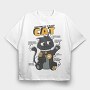 Black Cat Anatomy, Tricou Oversize Barbati (Unisex)