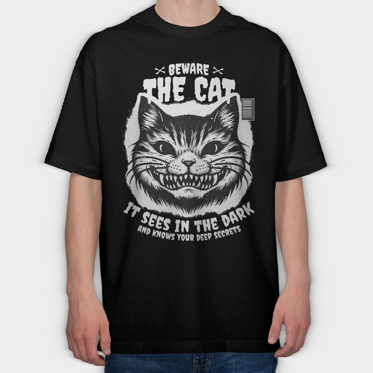 Beware the Cat, Tricou Oversize Barbati (Unisex)