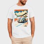 Classic Car Mountain Sunset Trees, Tricou Barbati (Unisex)