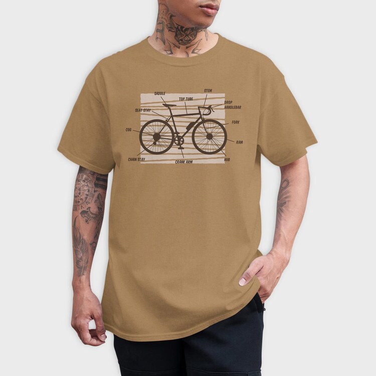 Bike Anatomy, Tricou Barbati (Unisex)
