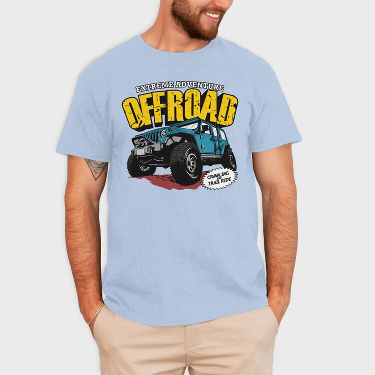 Extreme Adventure Offroad Jeep, Tricou Barbati (Unisex)