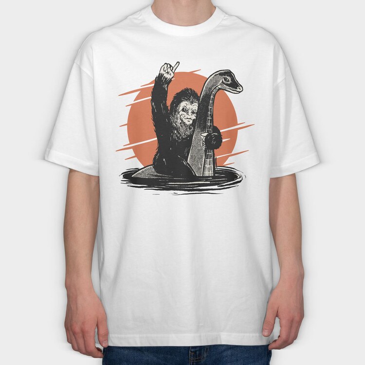 Bigfoot Monster, Tricou Oversize Barbati (Unisex)