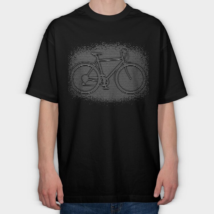 Bike Lines, Tricou Oversize Barbati (Unisex)