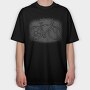 Bike Lines, Tricou Oversize Barbati (Unisex)